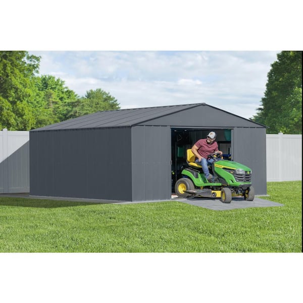 Arrow Classic Storage Shed 14 ft. W x 14 ft. D x 7 ft. H Metal Shed 196 sq. ft.
