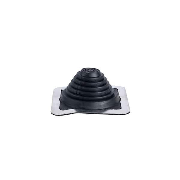 1/4 in. x 5-3/4 in. Aluminum Base Vent Pipe Flashing with Adjustable Rubber Collar in Black 1/4 in. x 5-3/4 in. Aluminum Base Vent Pipe Flashing with Adjustable Rubber Collar in Black