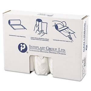 45 Gal. 40 in. x 48 in. 12 mic Clear High-Density Can Liner (25/Roll 10 Rolls/Carton)