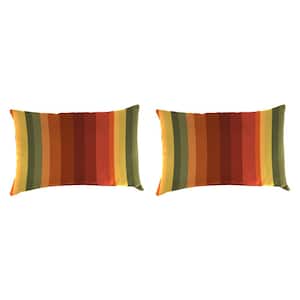 18 in. L x 12 in. W x 4 in. T Islip Cayenne Outdoor Lumbar Throw Pillow (2-Pack)