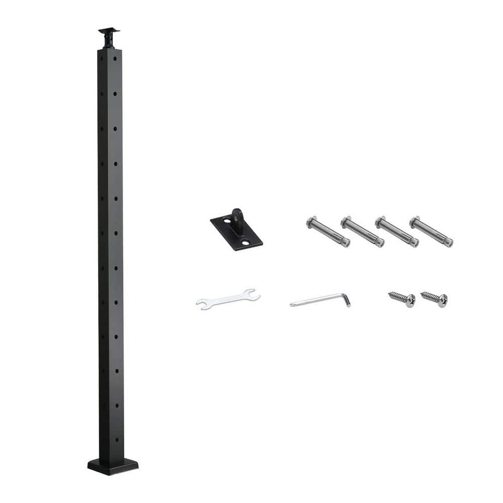 42 x 1 x 2 in. Cable Railing Post, Stainless Steel, Cable for Cable Railing System, Black, 1-Pack price history on PriceWatchPro