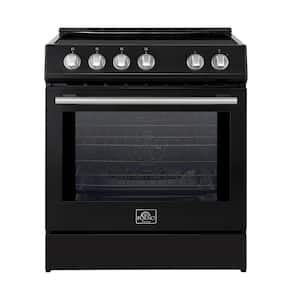 Leonardo 30 in. Induction Range 4-Burner Elements in Black