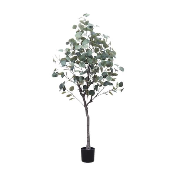 Unbranded 4ft Artificial Eucalyptus Tree, Fake Silver Dollar Leaves Eucalyptus Artificial Plants