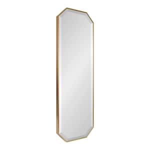 Rhodes 48 in. x 16 in. Classic Octagon Framed Gold Wall Accent Mirror