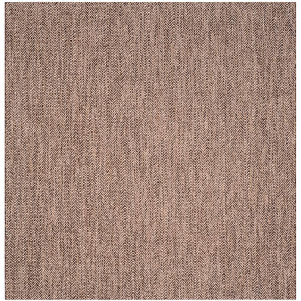 Courtyard Brown/Beige 7 ft. x 7 ft. Square Geometric Indoor/Outdoor Patio  Area Rug price history on PriceWatchPro
