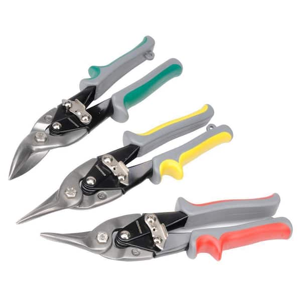Anvil Straight, Left, and Right Cut Aviation Snip Set (3-Piece)