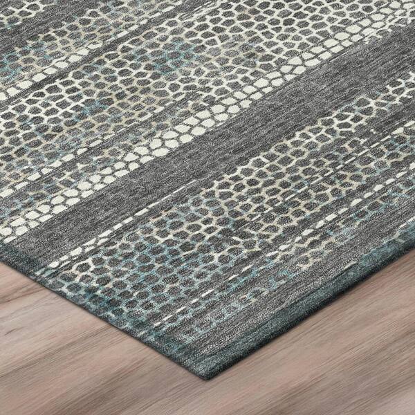Chantille Machine Washable Indoor/Outdoor Abstract ACN3115 Gray 10 ft. x 14 ft. Area Rug