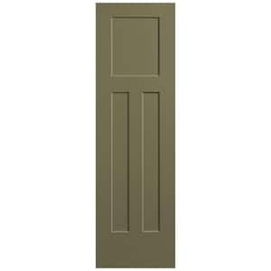 24 in. x 80 in. 3-Panel Winslow Single Bore Solid Core Truly Olive Molded Composite Interior Door Slab