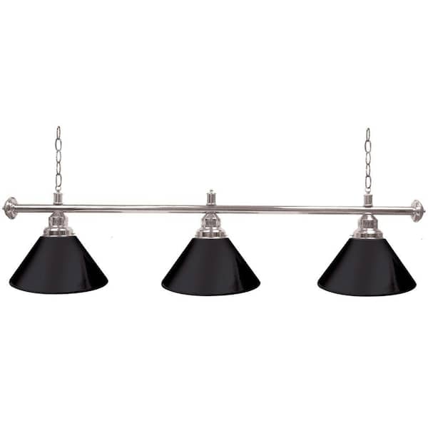 Trademark 3-Light Black Billiard Lamp