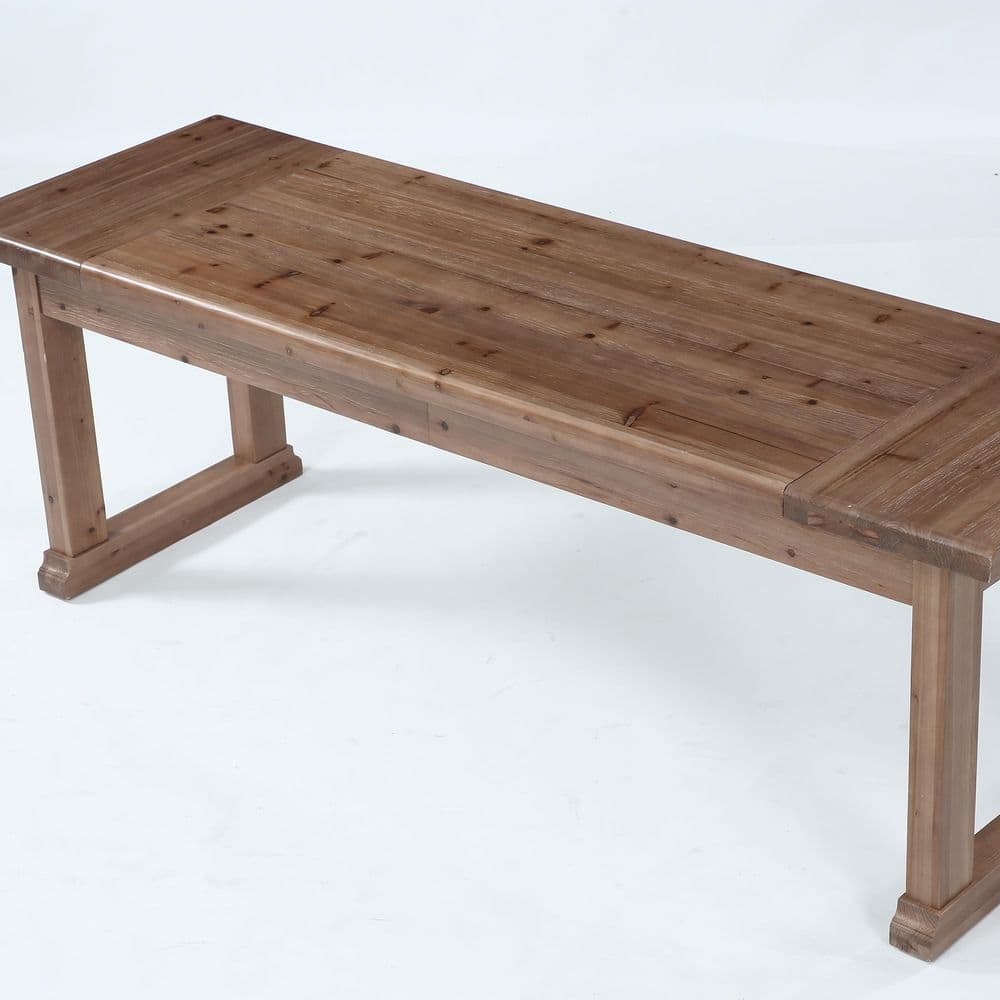Rustic Brown 87 in. Solid Wood Rectangular 4 Legs Dining Table Seats 6-8,Farmhouse Kitchen Table for Home Dining Room