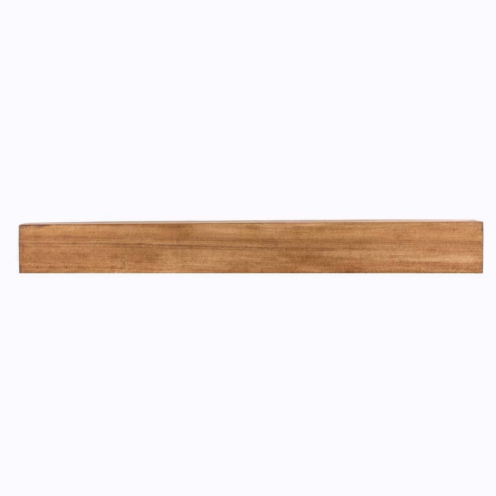 Unfinished Natural Wood Fireplace Mantel Shelf, 36" x 6.25"