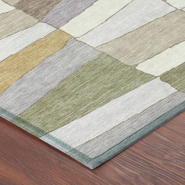 Chantille Machine Washable Indoor/Outdoor Abstract ACN2836 Pewter 10 ft. x 14 ft. Area Rug