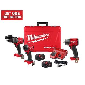 M18 FUEL 18-V Lithium-Ion Brushless Cordless Hammer Drill/Impact Driver Combo Kit (2-Tool) with 3/8 in. Impact Wrench