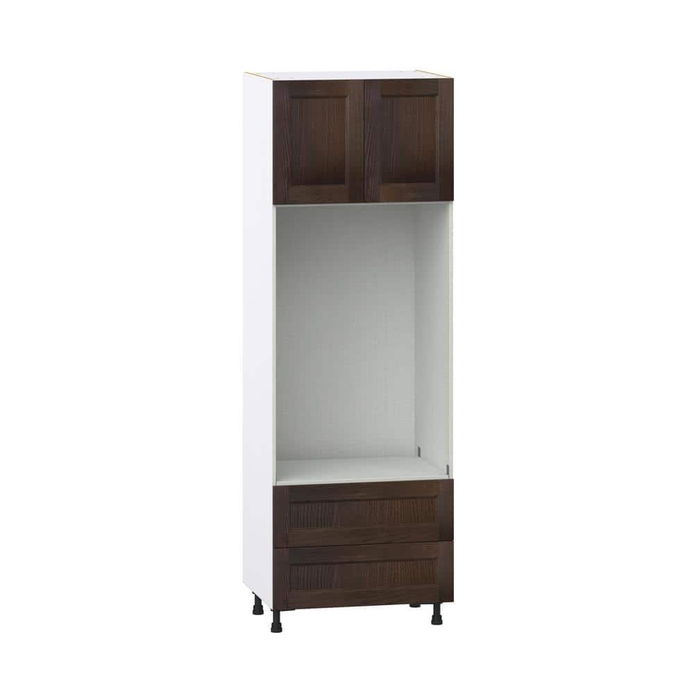Georgetown 30 in. W x 24 in. D x 89.5 in. H Assembled Double Oven Kitchen Cabinet in Chestnut price history on PriceWatchPro
