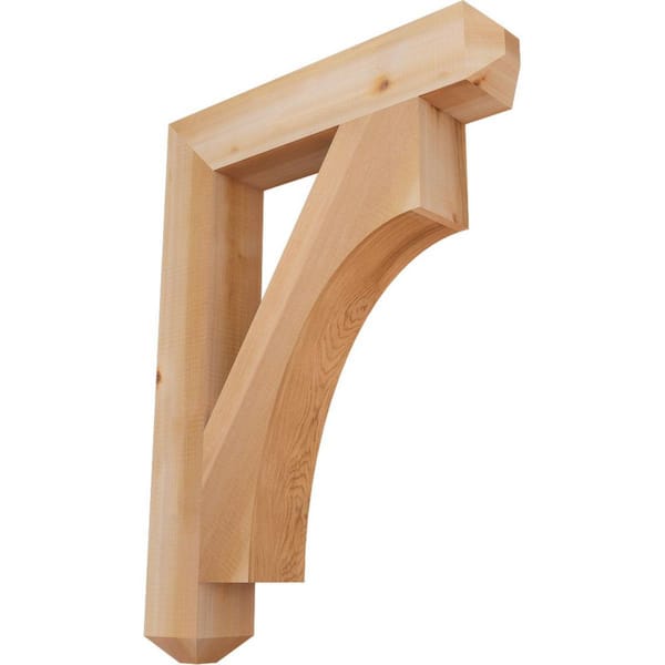 Ekena Millwork 3.5 in. x 30 in. x 22 in. Western Red Cedar Westlake Craftsman Smooth Bracket