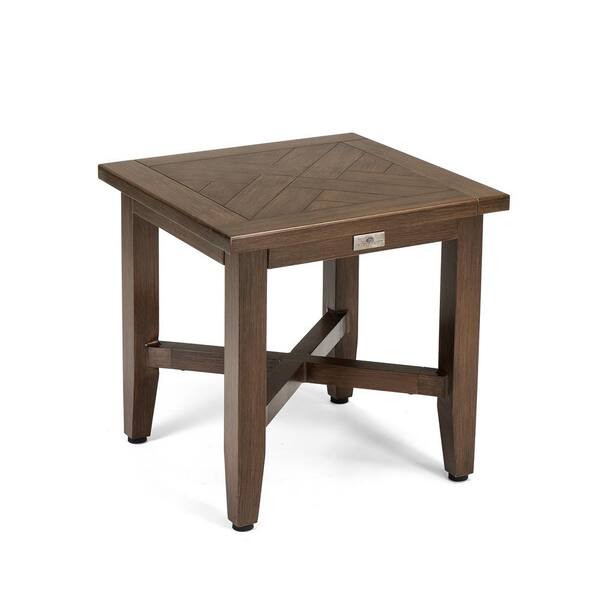 BLUE OAK Bahamas Square Aluminum Outdoor Side Table