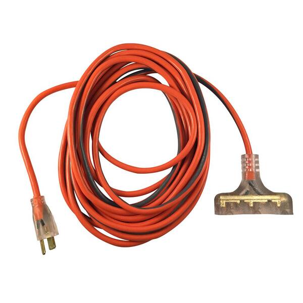 HDX 25 ft. 16/3 Fan-Tap Landscape Extension Cord, Green
