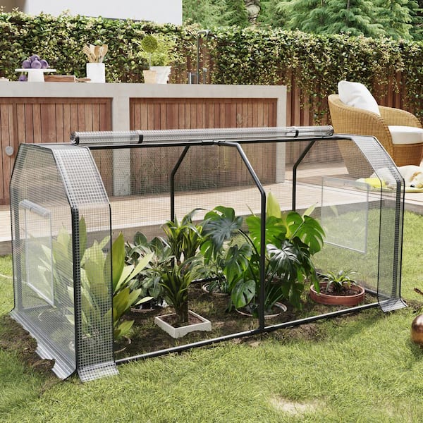 PATIOGUARDER 48 in. x 24 in. x 24 in. Outdoor Hexagonal Portable White Greenhouse