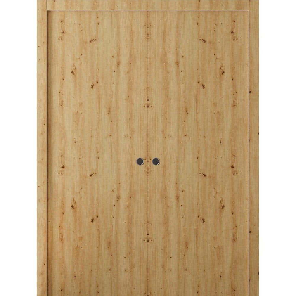 Assembly Required 3011 48 in. x 84 in. Reversible Caramel Oak Color Solid Core Wood Sliding Door Kit w/Separate Jamb price history on PriceWatchPro