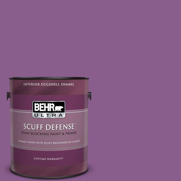 BEHR ULTRA 1 gal. #670B-7 Candy Violet Extra Durable Eggshell Enamel Interior Paint & Primer