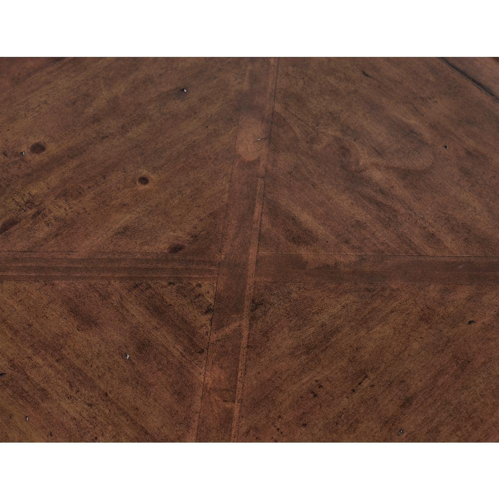 45" Cherry Pine Wood Coffee Table with Lower Shelf