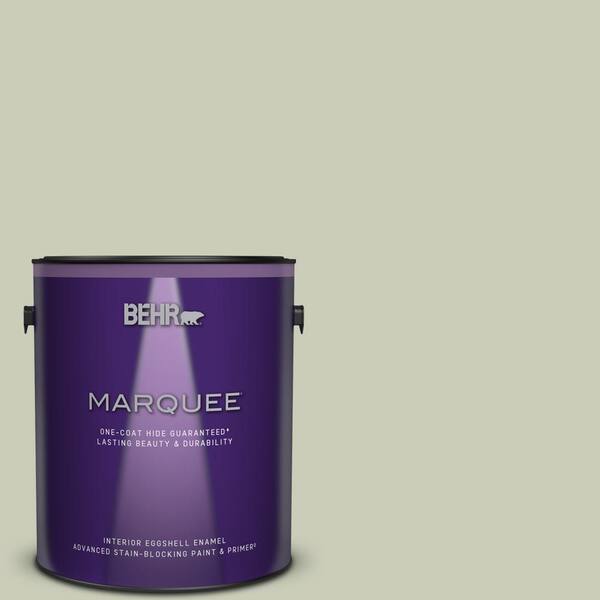 BEHR MARQUEE 1 gal. S3802 Morning Zen Eggshell Enamel Interior Paint
