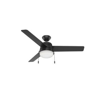 Aker 52 in. LED Indoor/Outdoor Matte Black Ceiling Fan with Light Kit