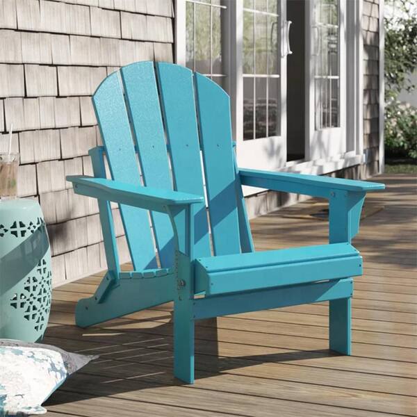 light blue plastic adirondack chairs