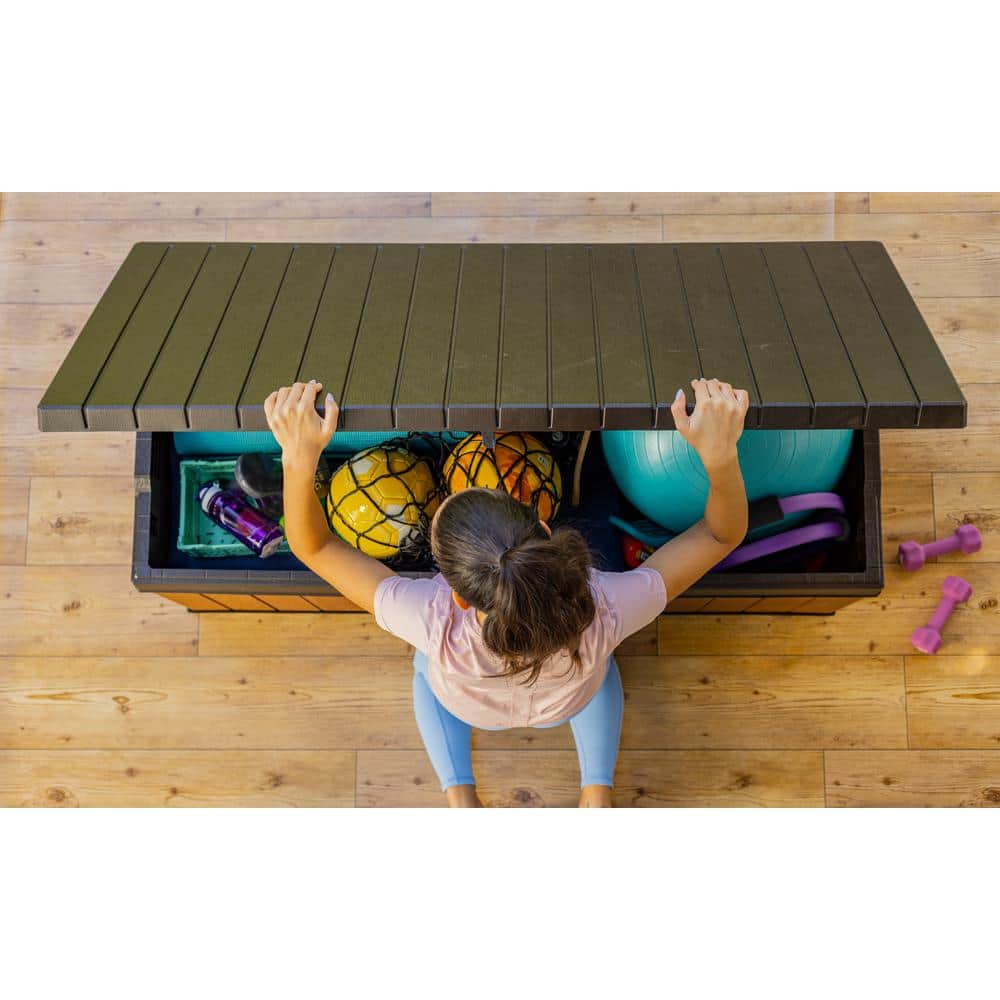 Darwin 150 Gallon Brown Resin Lockable Deck Box