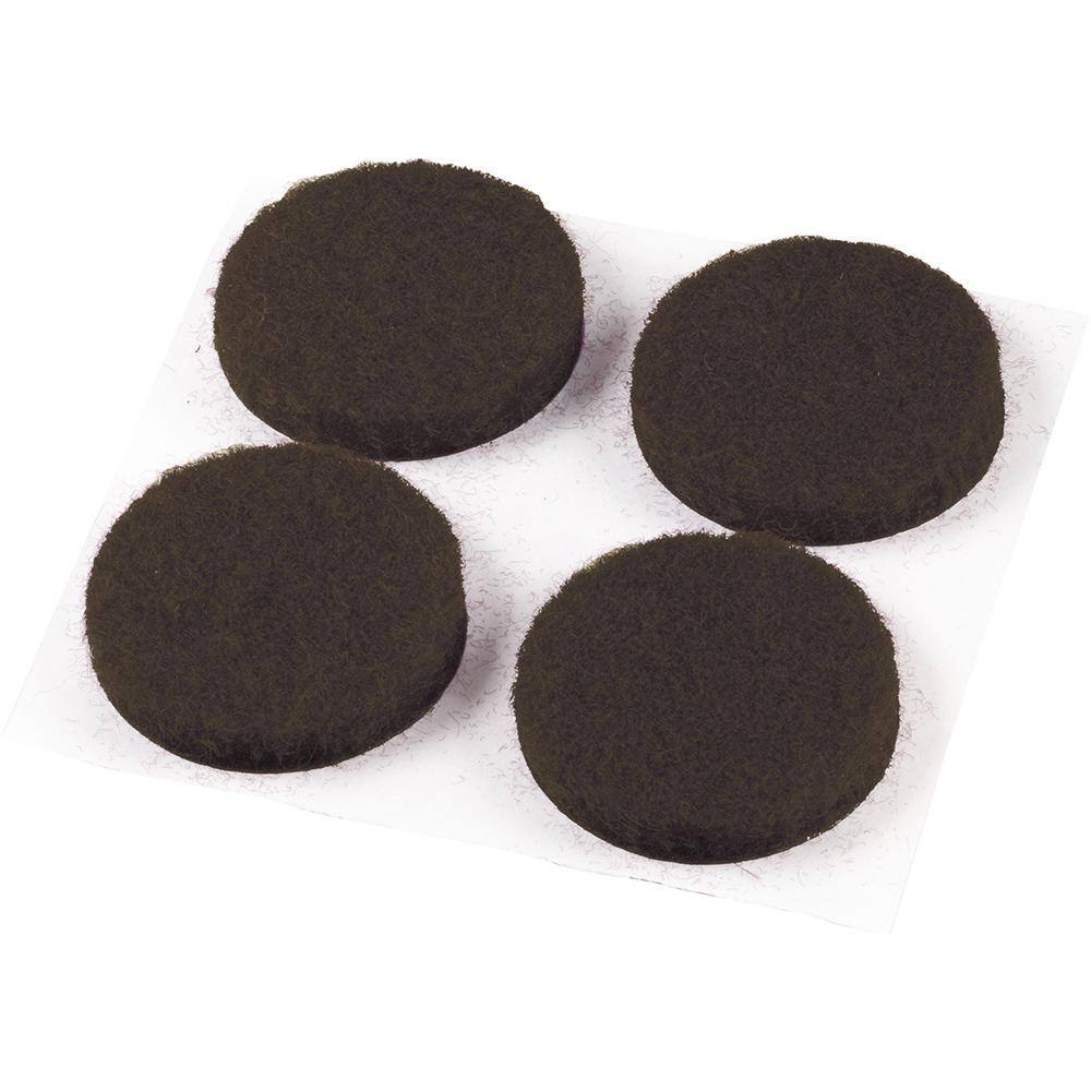 Shepherd Hardware 9959 3/4-Inch Medium Duty Adhesive Felt Furniture Pads – Brown, 12-Pack