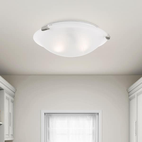 AVIANCE LIGHTING Belbrook 2 Light Brushed Nickel Flush Mount