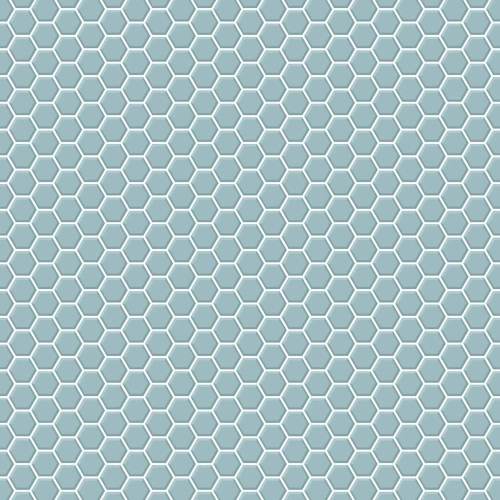 Hexagon Duck Egg Peel and Stick Wallpaper