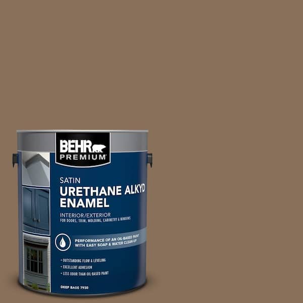 1 gal. #AE-30 Brown Cabin Urethane Alkyd Satin Enamel Interior/Exterior Paint
