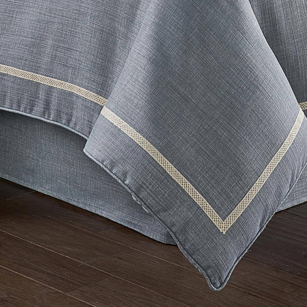 Aurora Queen Blue Microfiber 4-Piece Comforter Set