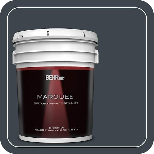 BEHR MARQUEE 5 gal. #740F-7 Night Shade Flat Exterior Paint & Primer