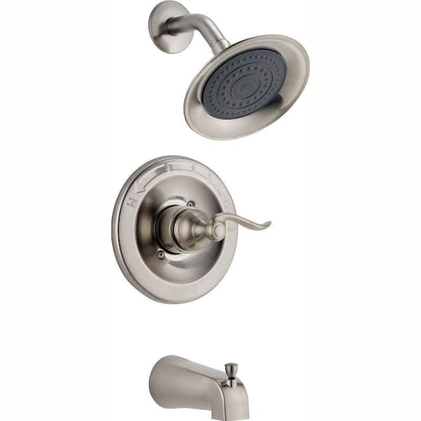 Delta Windemere 1-Handle Tub and Shower Faucet Trim Kit in Stainless (Valve Not Included)