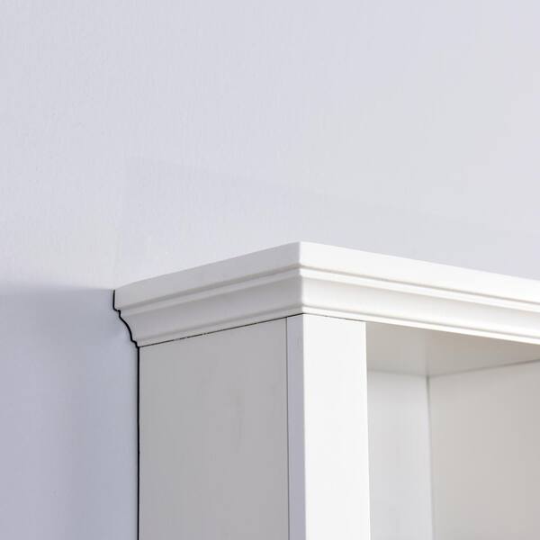 Hooseng Cripy 20.9 in. W x 19.9 in. H Framed Rectangular White Surface Mount Medicine Cabinet without Mirror
