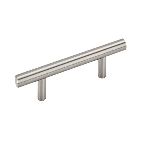 Bar Pulls 3 in. (76mm) Center-to-Center Satin Nickel Bar Cabinet Pull-10 Pack