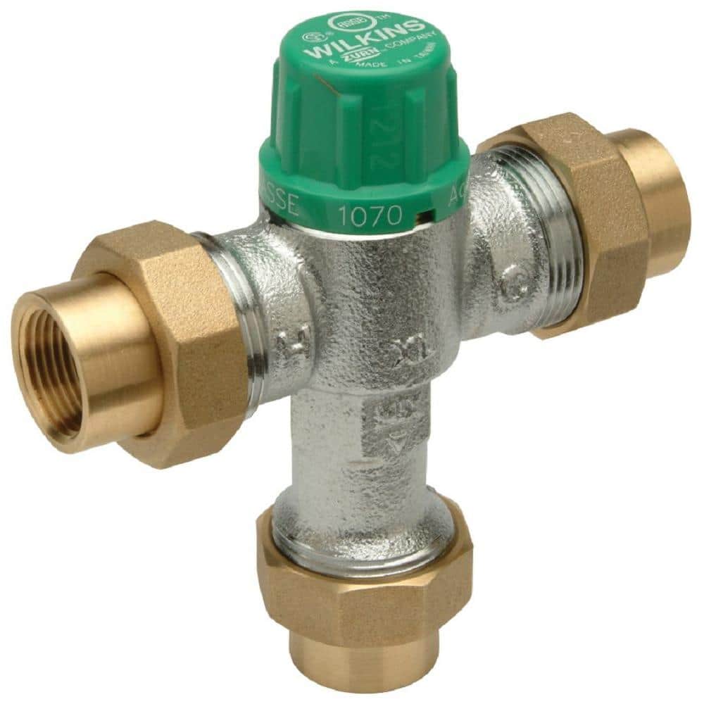 Wilkins 1/2 in. ZW1070XL Aqua-Gard Thermostatic Mixing Valve with