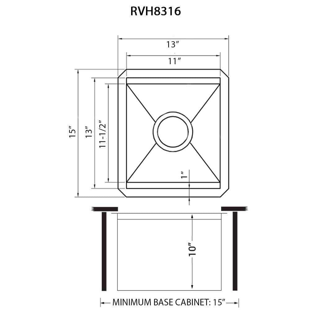Ruvati Stainless Steel Undermount Kitchen Sink with Mahogany Cutting Board