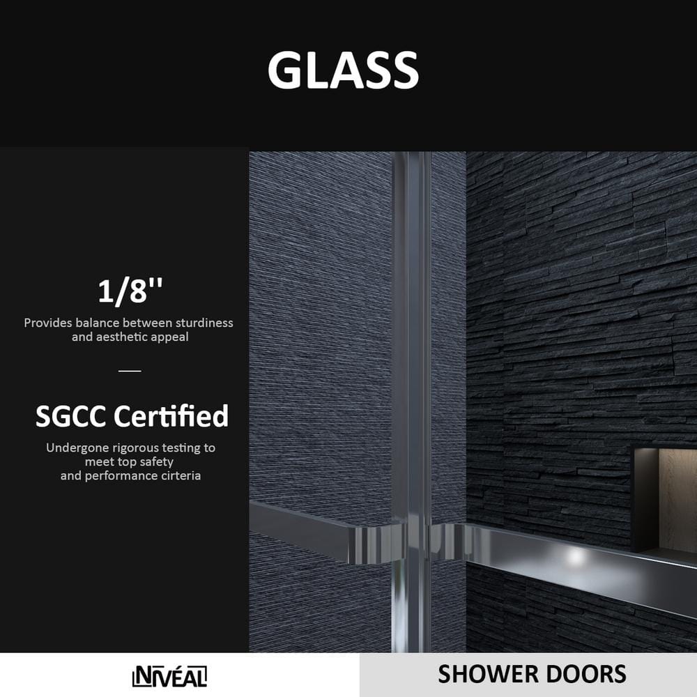 59'' Chrome Framed Sliding Tub Door with Clear Glass