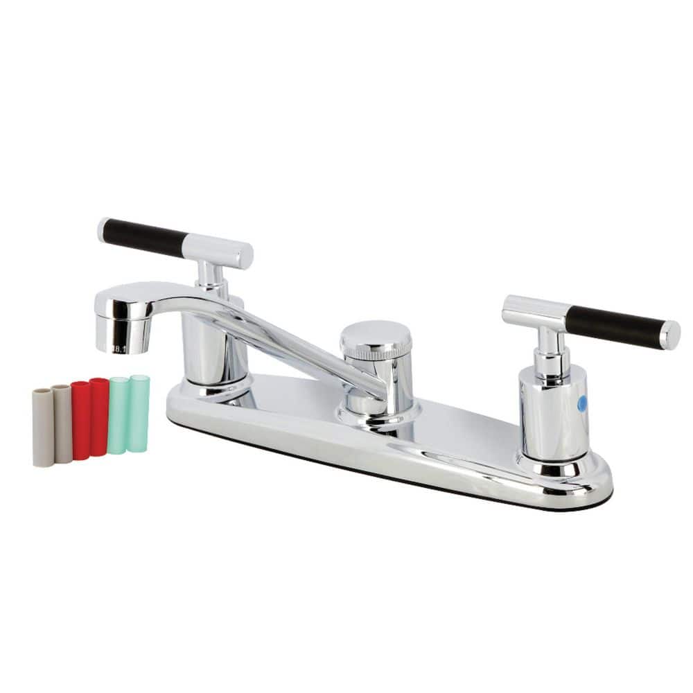 Kaiser 2-Handle Deck Mount Centerset Kitchen Faucet in Polished Chrome price history on PriceWatchPro