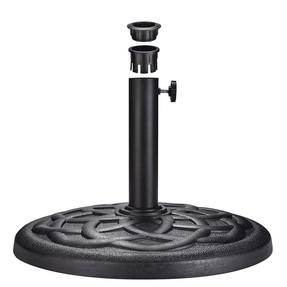 22 lb. Outdoor Patio Umbrella Base Stand 19 in. (D2 3/16) Black