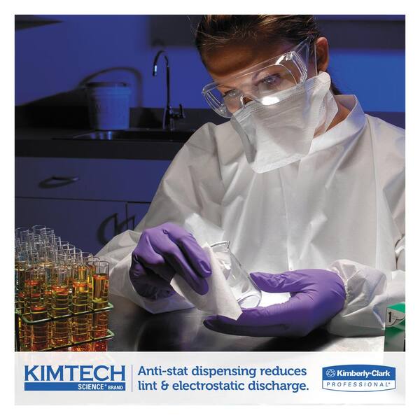 Kimtech* KIMWIPES Delicate Task Wipers 4 2/5 x 8 2/5 280/Box 34155 Two Boxes 