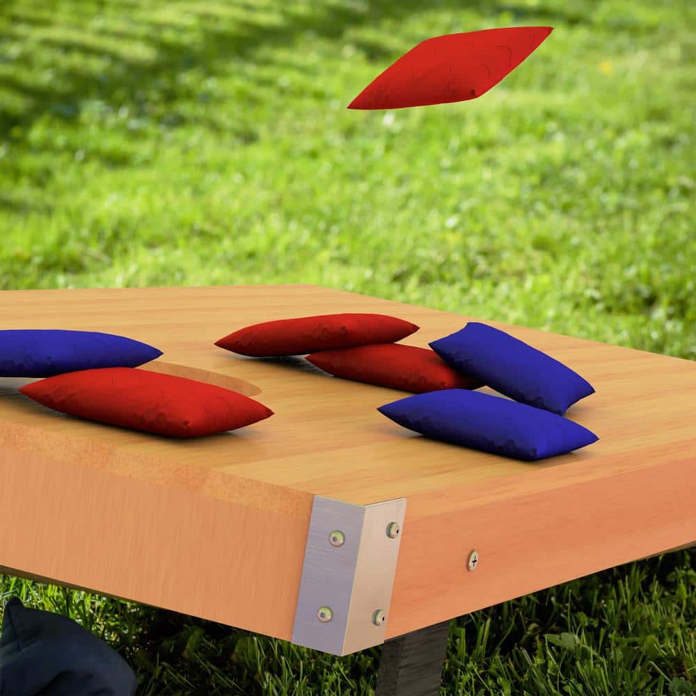 Regulation Size Wooden Cornhole Game Set with Bean Bags