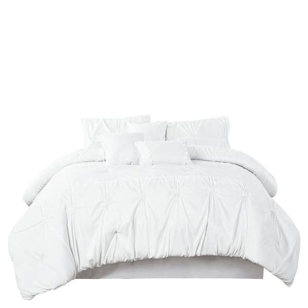 Shatex 7 Piece All Season Bedding Comforter Set, Ultra Soft Polyester Elegant Bedding Comforters