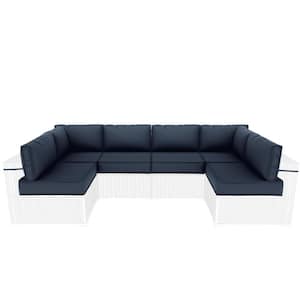 26 in. x 26 in. x 4 in. (14-Piece) Deep Seating Outdoor Sectional Cushion Navy Blue