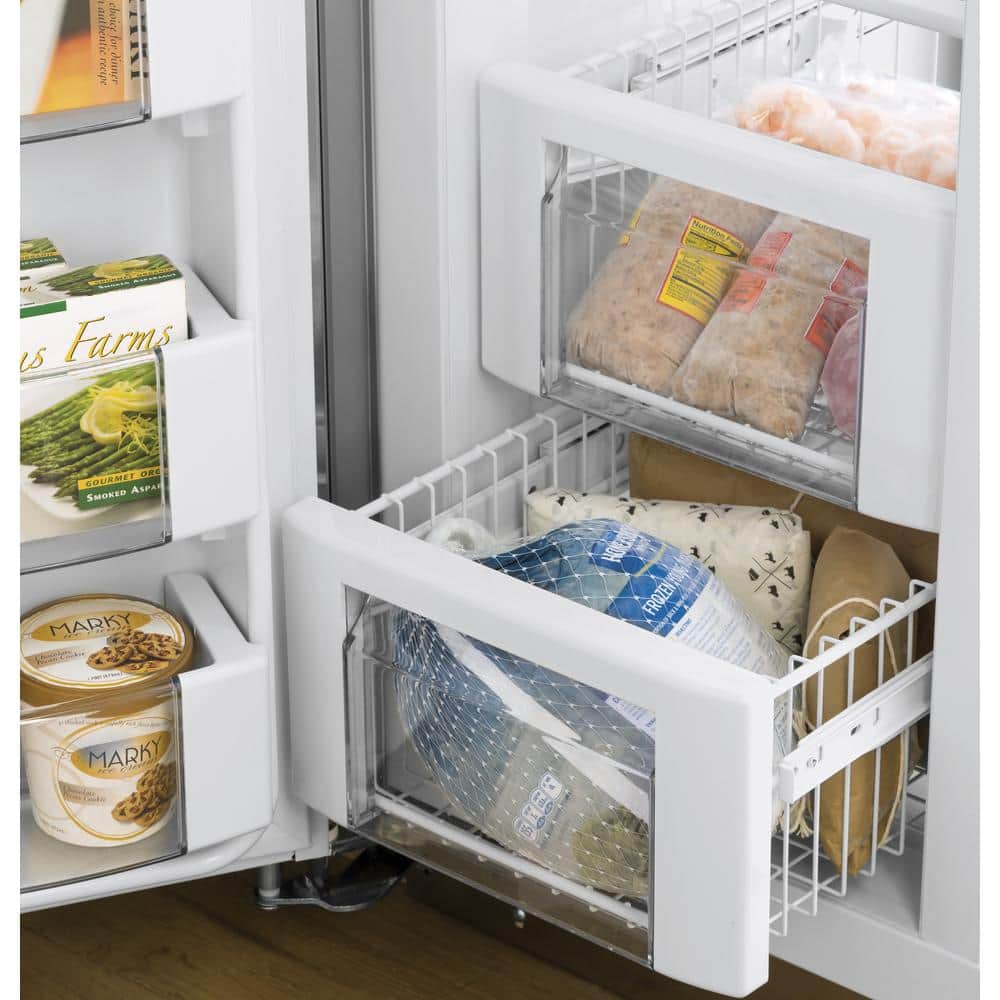 48" Stainless Steel Smart Side-by-Side Refrigerator with Ice Maker