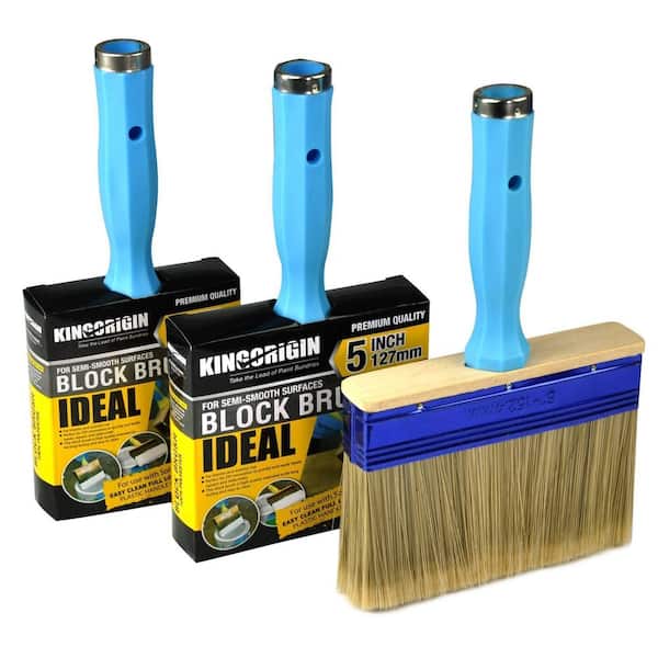 4" 5" 6" 3 Pack Thick Paint Brushes for Faster Coverage Compatible, Stain Brushes for Wood Deck Walls Fence and House