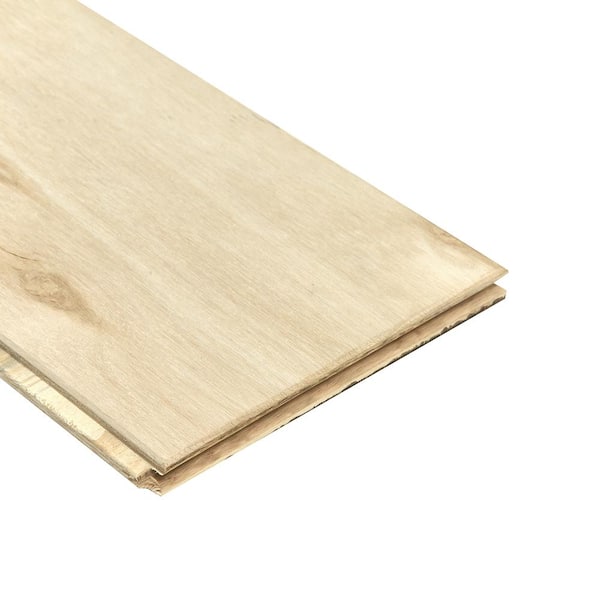 Mohawk Patton Avenue Winter Wheat Oak 0.5 in. T x 5 in. W Wirebrushed Engineered Hardwood Flooring (29.54 sq. ft./case)